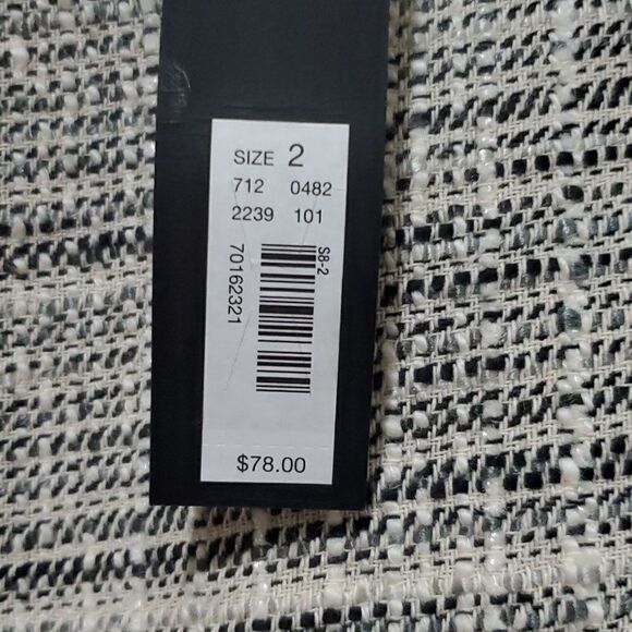 Limited Midi Skirt in Black & White with Fringe Size 2 - Picture 13 of 13